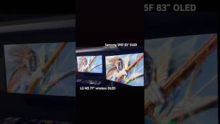 2 flagship OLED TVs. With them side by side Which one looks better? The Samsung S95F or LG M5 🔥
