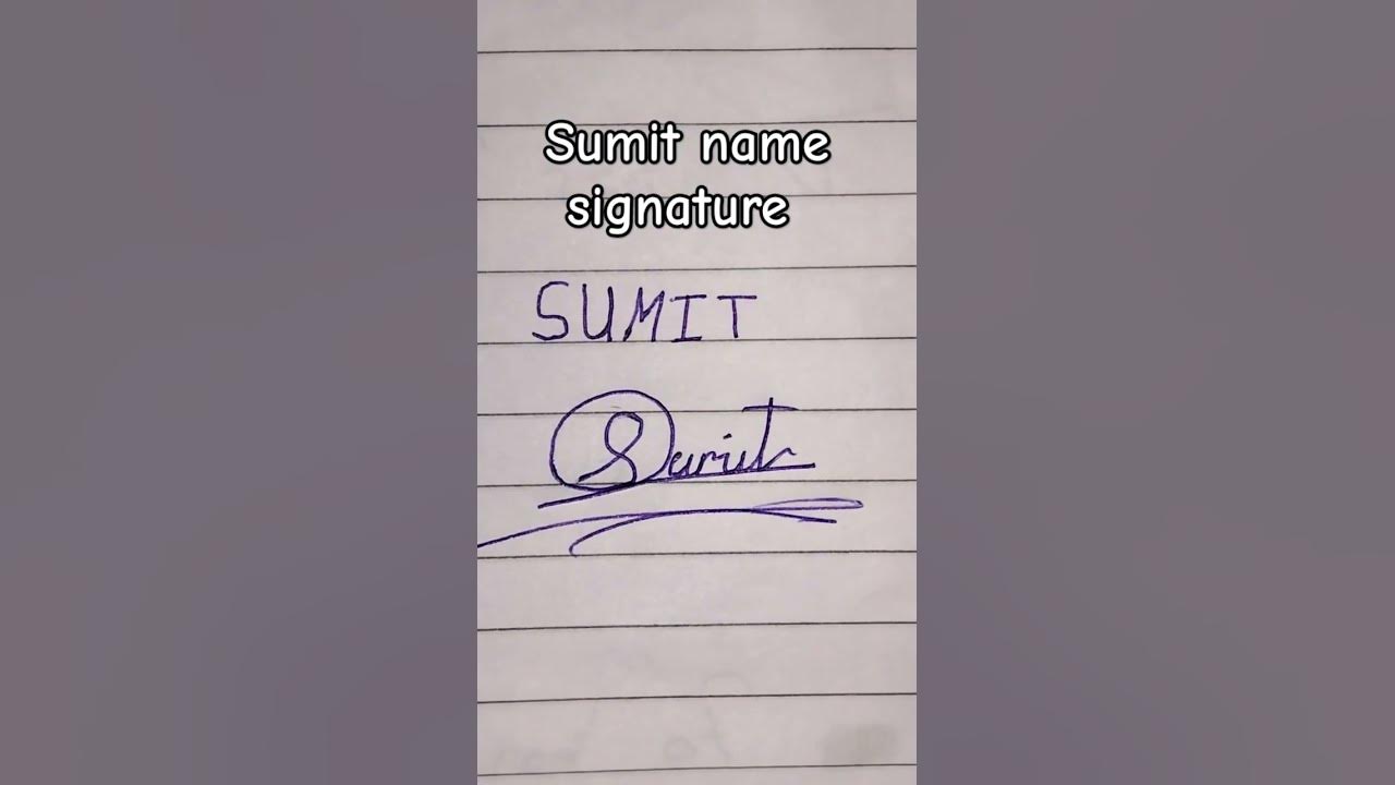 sumit-name-converted-into-a-signature-shorts-youtube