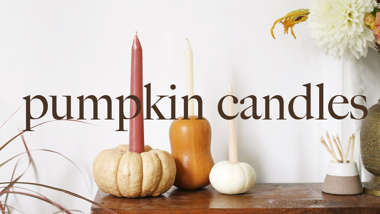 DIY Pumpkin Candle Holders YouTube