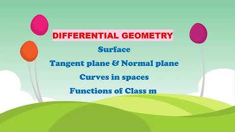 TRB Maths | DIFFERENTIAL GEOMETRY - Lecture 1 | Prof. SURESH (CSIR NET & SET qualified)