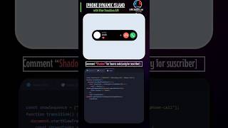 IPhone dynamic island with view transaction ui #coding #html #css #htmlcss @Mr.ShadowTech_1