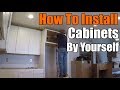 How To Install Upper Kitchen Cabinets By Yourself | THE HANDYMAN  |