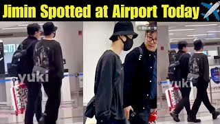 Jimin Arrived At Korea Airport Today 1St V Now Jimin Arrived At Korea Bts Jimin Airport Today
