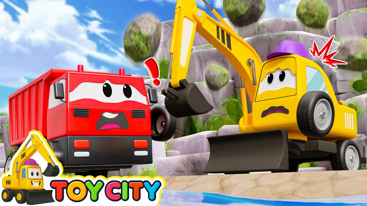 Ship Accident | Excavator, Spider-Man, Drill Truck, Dump Truck, Crane Rescue | Toy City Construction