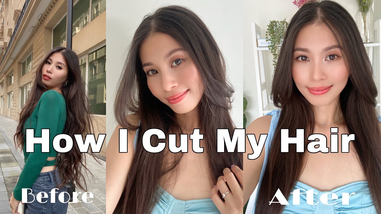 HOW I CUT MY OWN HAIR l របៀបកាត់សក់នៅផ្ទះដោយខ្លួនឯង​​​ l Emily Stevens