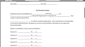 How to Write a 501c3 Donation Receipt Letter | PDF | Word