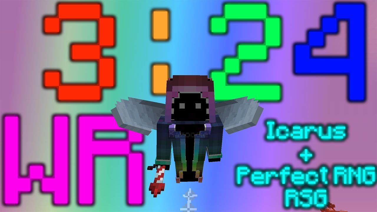Minecraft Icarus + Perfect RNG World Record (3:24) - YouTube