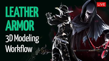 Modeling Leather Armor in Blender LIVE - Sculpting, Modeling Workflow | PART 6