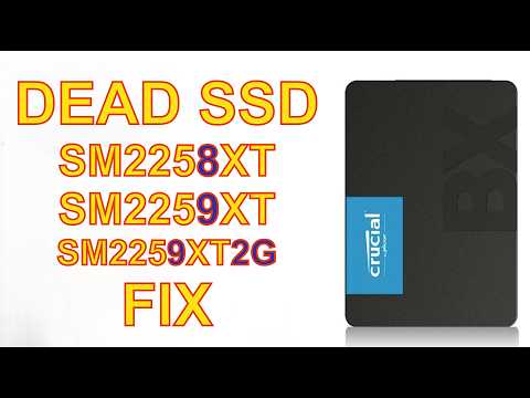 SSD Firmware Repair with SMI MPTool Silicon Motion SM2258XT 59XT 59XT2G Controller on Crucial BX500