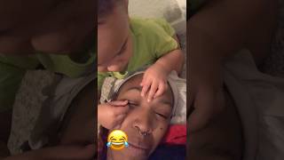 Baby pulls eyelashes off one by one