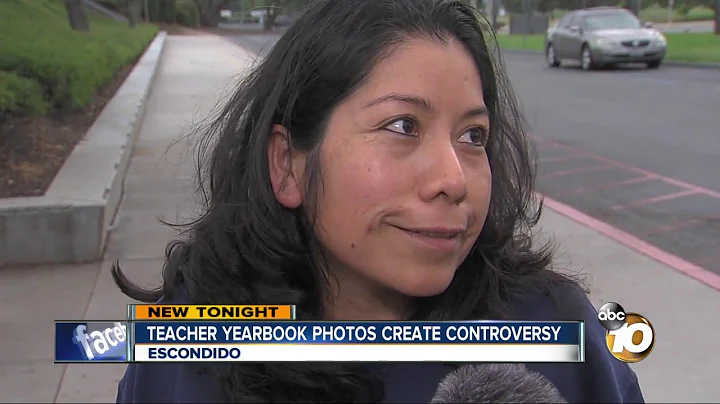 Teacher yearbook photos create controversy