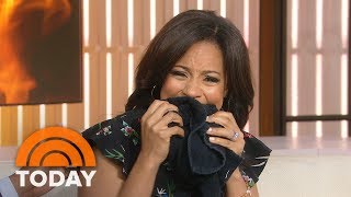 ‘My Mouth Is On Fire’: Watch Sheinelle Jones Take The One-Chip Challenge | TODAY