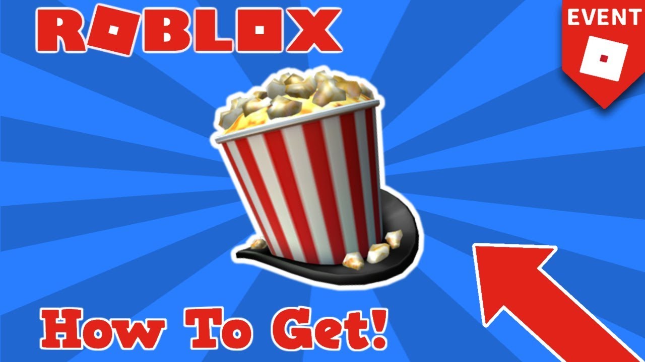 New Roblox Showtime Bloxy Popcorn Hat Code Youtube - roblox code popcorn hat