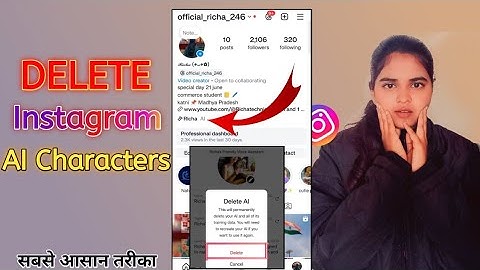 Instagram AI Characters delete kaise karen //how to delete AI character // delete AI character