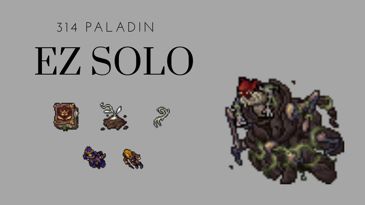 Tibia - Paladin Solo Yselda - 250+ - YouTube
