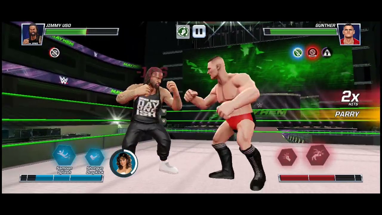 Wwe Mayhem one shot Boss Gunther superstar difficulty #wwe #likesharesubscribe 