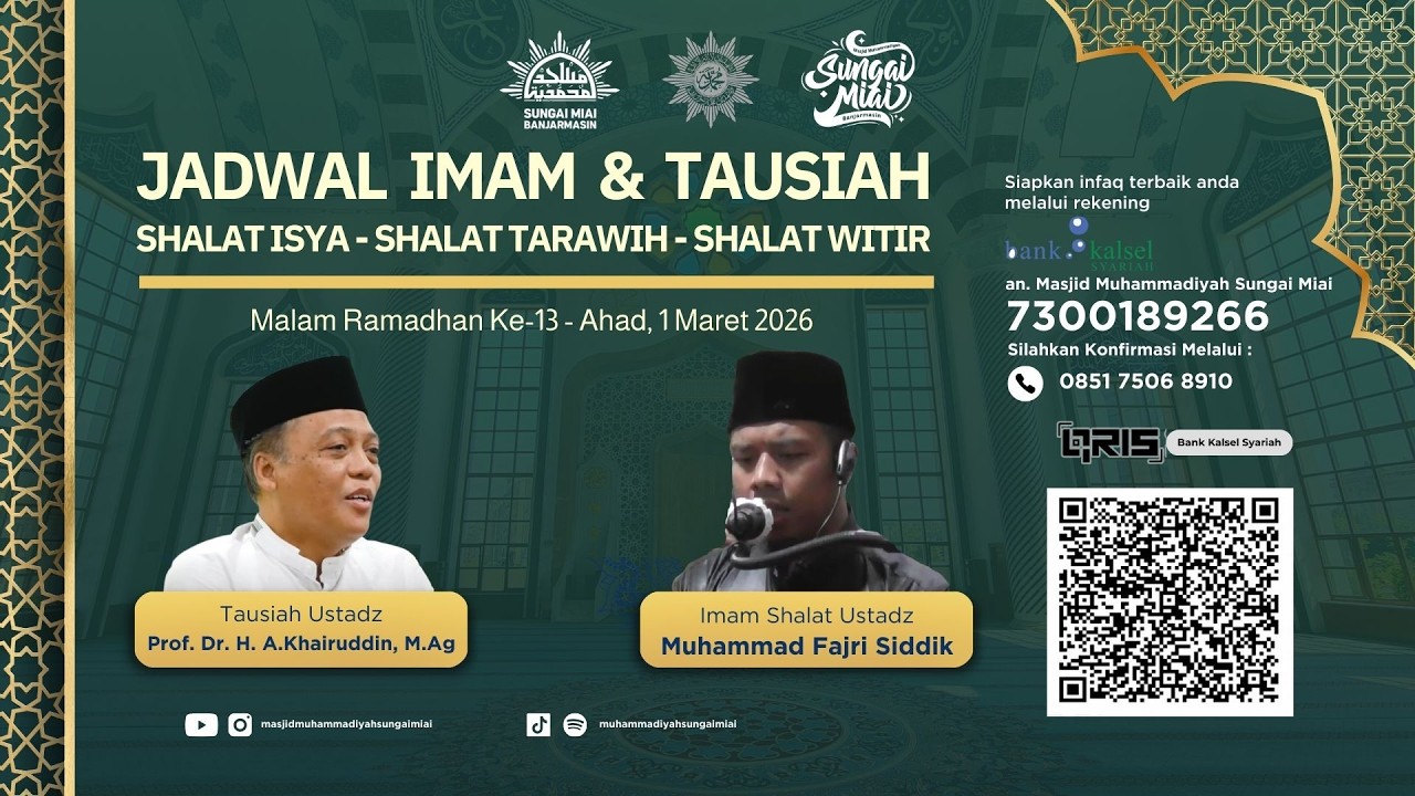 [Live] Qiyamu Ramadhan 1447 H Malam Ke-13