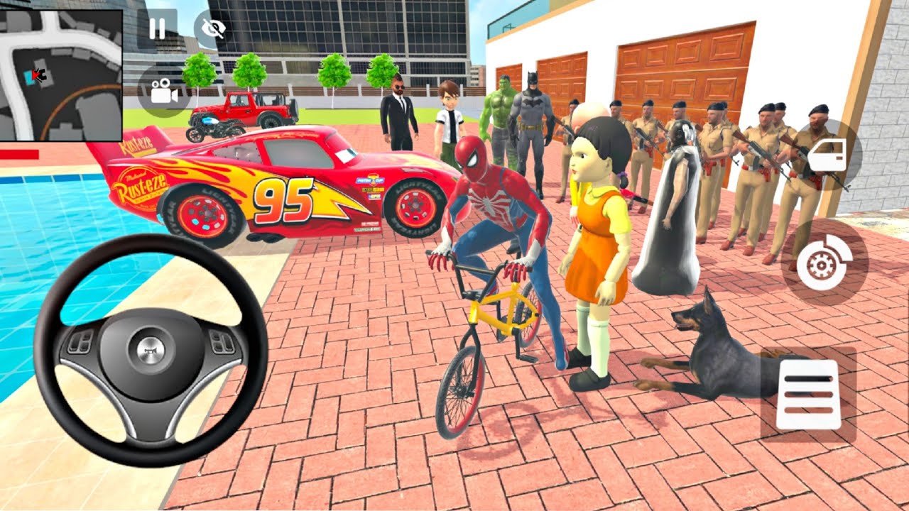 🥰Spiderman Monster Mc Queen Car 🦚Thung Thung & Scary Teacher Fight 🥰Modified Police Car Showroom🎉