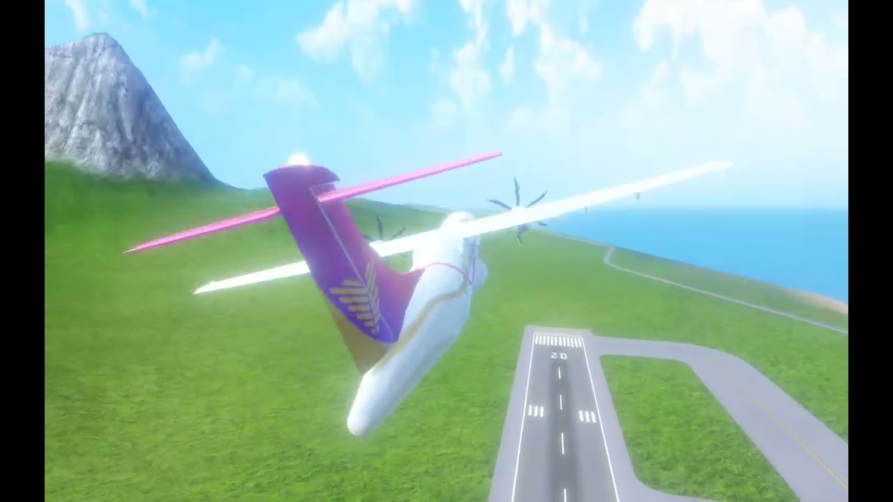 Global World Airlines Flight 3948 - crash animation 2