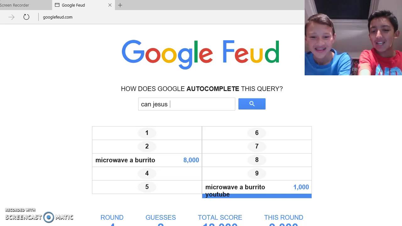 GOOGLE FEUD!!! w/ Oscar - YouTube