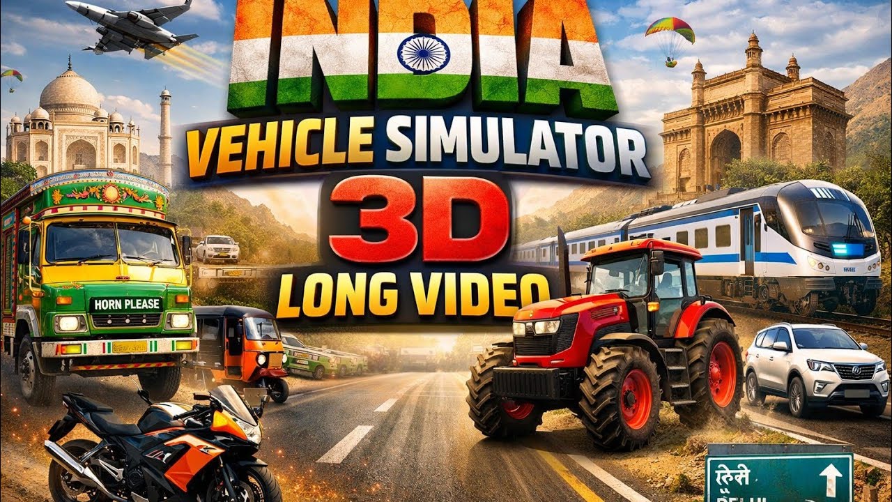 India Vehicle Simulator 3D 🚛🚜 Long Drive Gameplay |Indian Roads 🇮🇳
