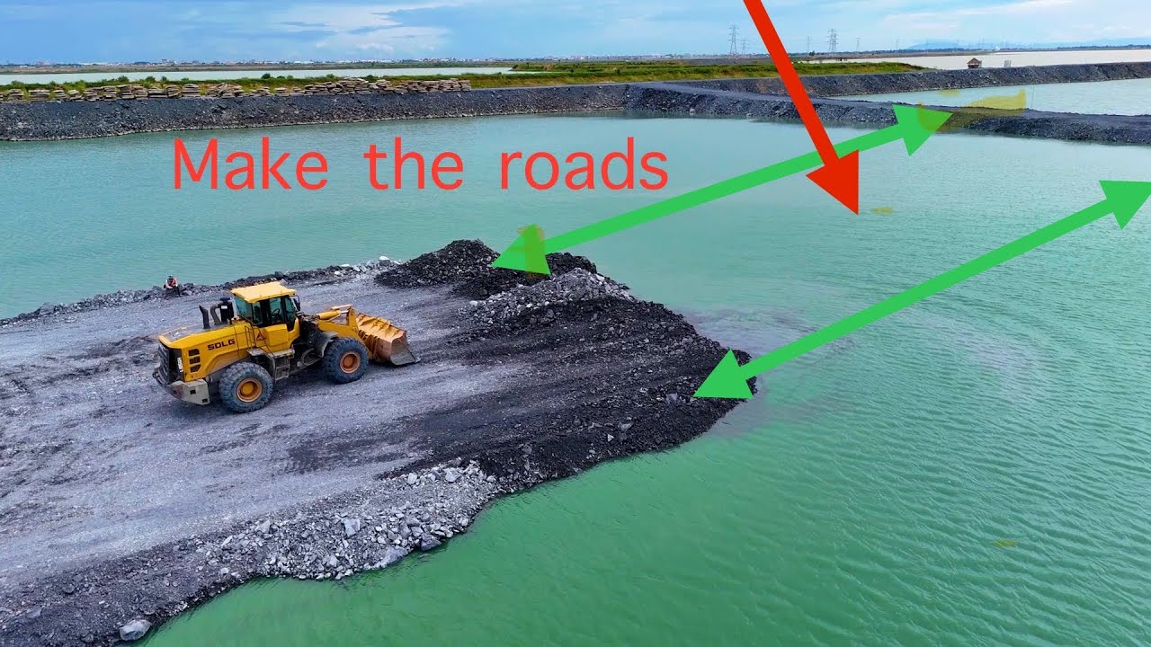 Rock Filing Components Still working Big Rock Filling New Project by SHANTUI DH17c2with ...