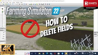 Farming Simulator 22 how to delete fields in giants editor 4k resolution 60fps