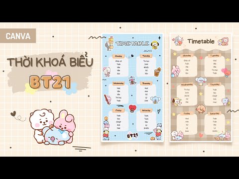 Video Cách làm thời khoá biểu BT21 thay đổi môn học dưới... - youtube