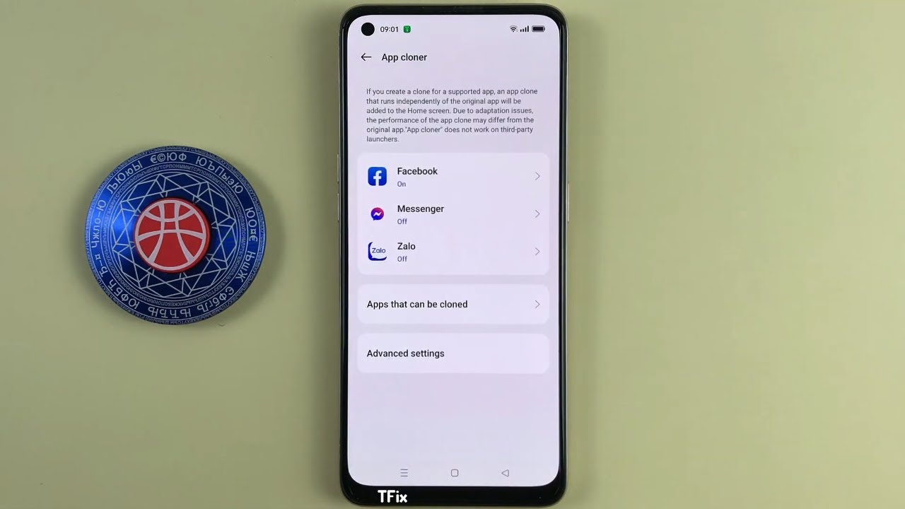 Clone apps on OPPO Reno7 Android 13