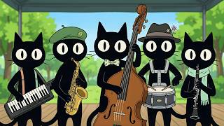 Happy Black Cats Jazz Band 🎷 Upbeat Spring Jazz Music for Work, Study & Feel Good Days screenshot 5