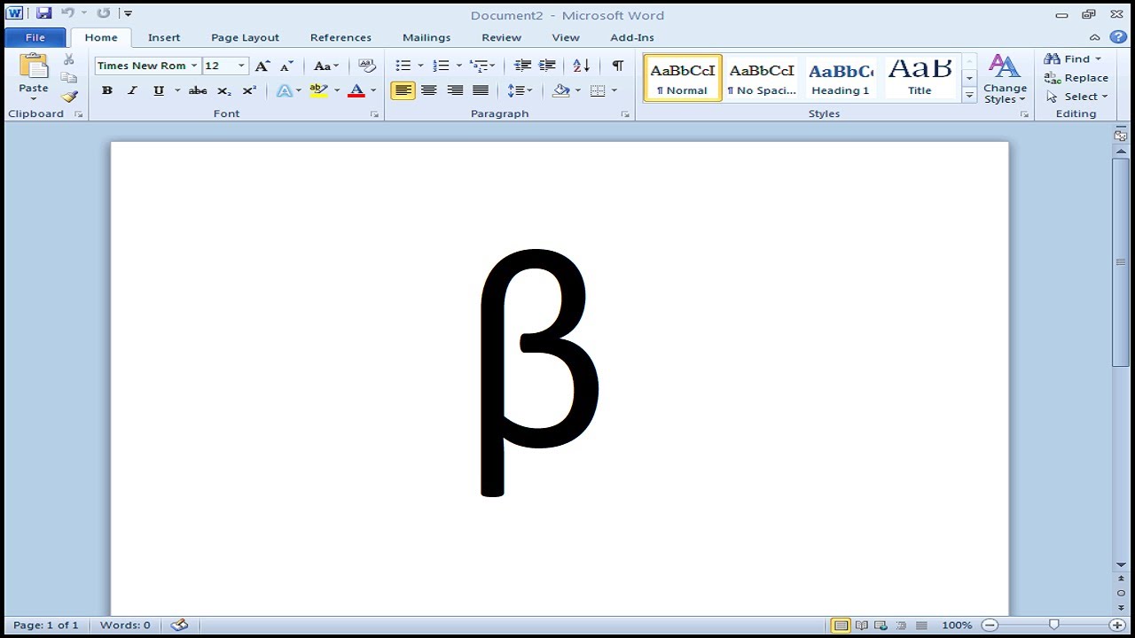 How to type beta in Microsoft Word 27 (27 Methods)