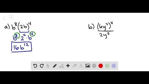 Use the Law of Exponents to rewrite and simplify the expression. (a) b^8 (2b)^4 (b) (6y^3)^4…