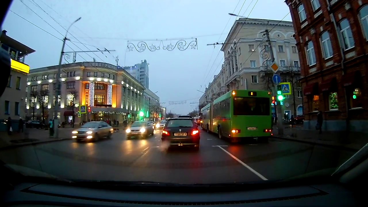 Вечерний Могилёв из авто