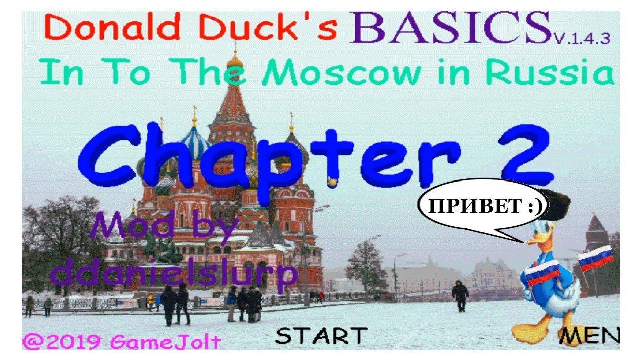 PRIVET! (HELLO!) DONALD DUCK IS IN MOSCOW RUSSIA !! Baldi's Basics in