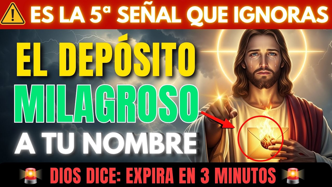 DIOS DICE: ES LA 5ª SEÑAL QUE IGNORAS — EL DEPÓSITO MILAGROSO A TU NOMBRE EXPIRA EN 3 MINUTOS
