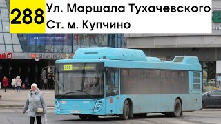 Автобус 288 &quot;Ст. м. &quot;Купчино&quot; - ул. Маршала Тухачевского&quot;