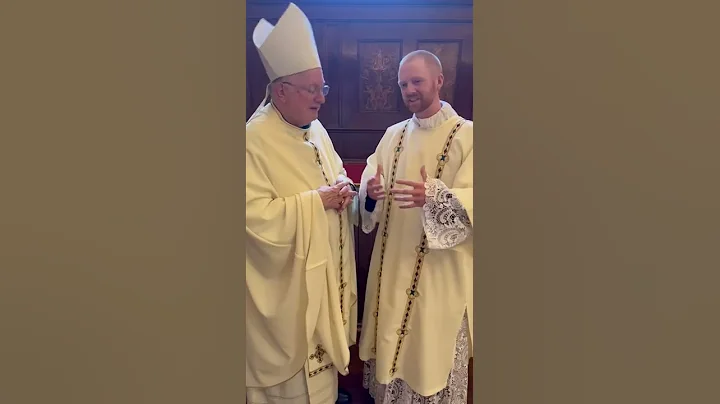 Bishop Callahan with Deacon Jared Clements