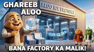 Details Ghareeb Aloo Ne Bana Li Apni Ice Factory 😱🥶 | Aloo Ki Mehnat Rang Lai | Urdu Vegetable Cartoon Story Guide