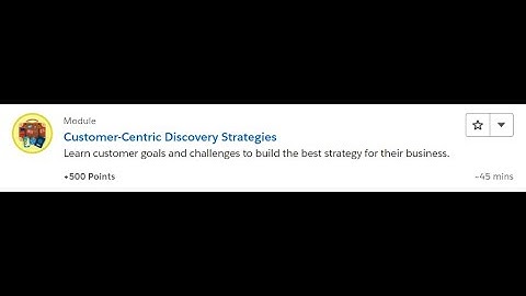 Customer Centric Discovery Strategies [Salesforce Trailhead Answers]