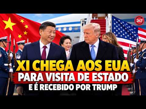 Xi chega aos EUA para visita de Estado e é recebido por Trump
