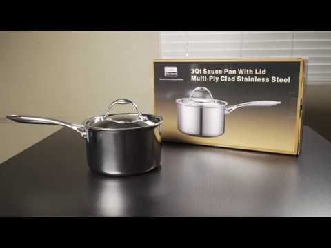 Cooks Standard 12-Piece Cookware Set Multi-Ply Clad Stainless-Steel