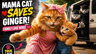 Mama Cat Finds Lost Ginger Kitten 🐾❤️ | Heartwarming Family Rescue Adventure | AI Cat Story