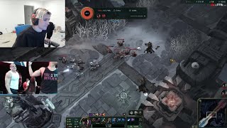xQc reacts to Tyler1 forced to sit in a 8 foot chair