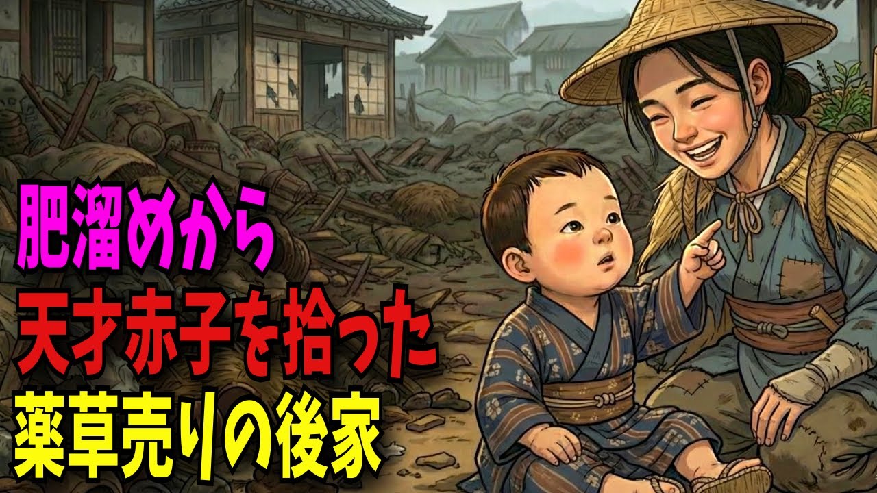 肥溜めに捨てられた天才赤子を拾った薬草売りの後家、その子の正体は？ㅣ民話ㅣ野談ㅣ昔話ㅣㅣ伝説ㅣ説話ㅣ時代劇ㅣオーディオブック