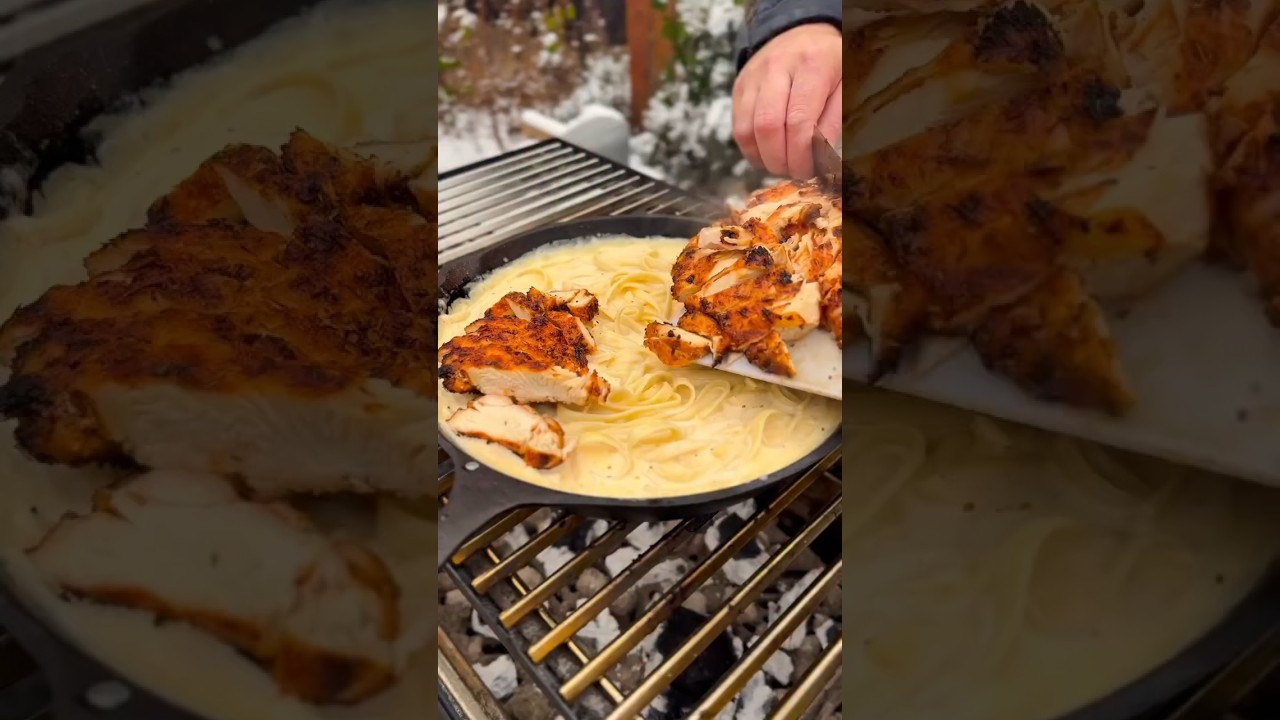 Woodfired Chicken Fettuccine Alfredo 🔥