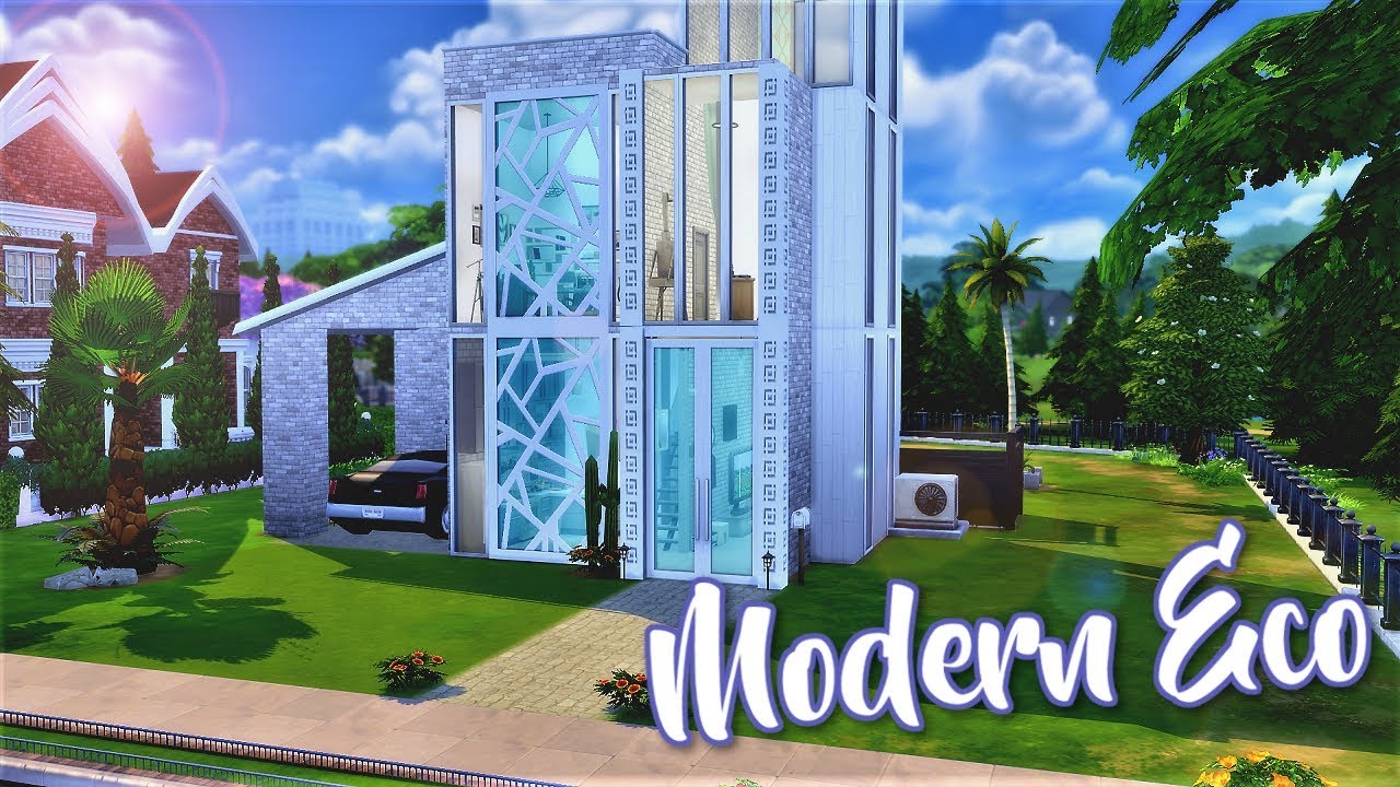 The Sims 4 Modern Eco Home Speed Build
