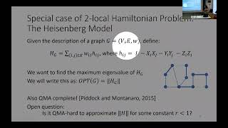 Karen J. Morenz Korol: Approximation algorithms for bounded-degree local hamiltonians