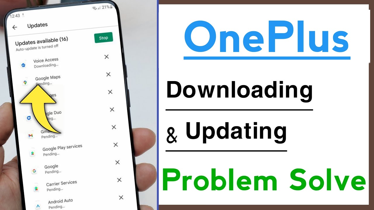 OnePlus Play Store Downloading And Updating Problem Solve - YouTube