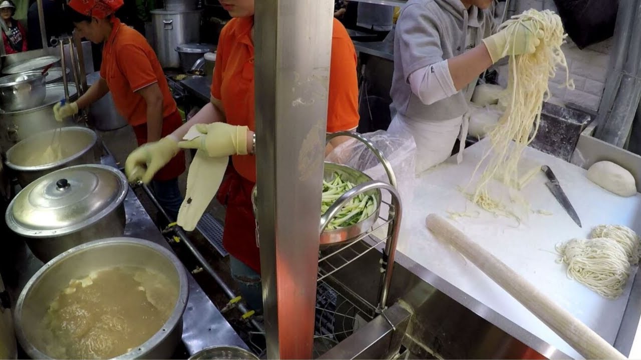 Seoul Street Food, Korea. Handmade Noodles, Khebab, Hotteok, Mandu, Takoyaki and more