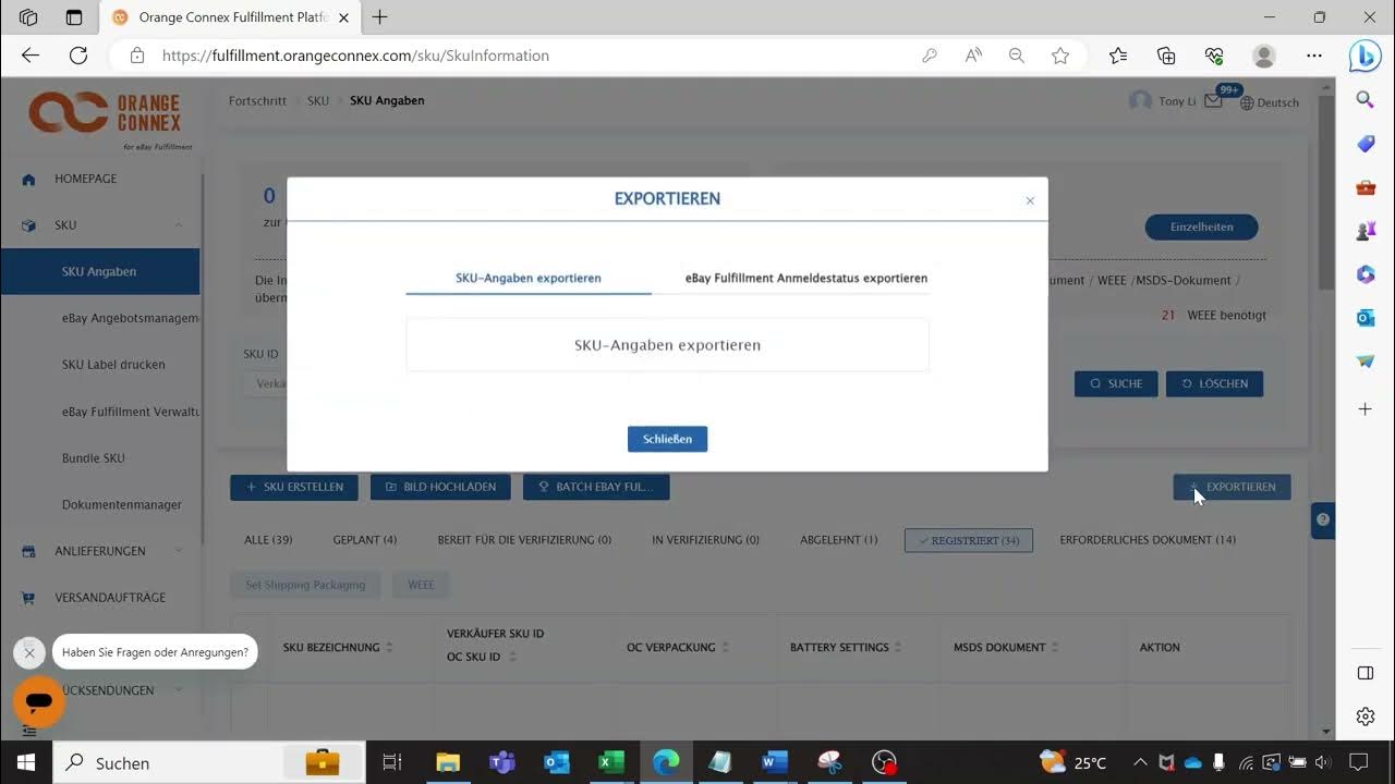 WEEENummer im Orange Connex Verkäuferportal hinterlegen YouTube